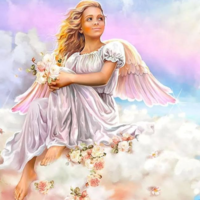 Angelic tarot card depicting divine guidance and celestial wisdom